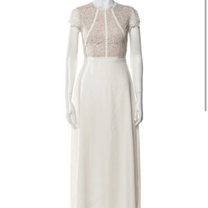 Elegant White Lace Maxi Dress